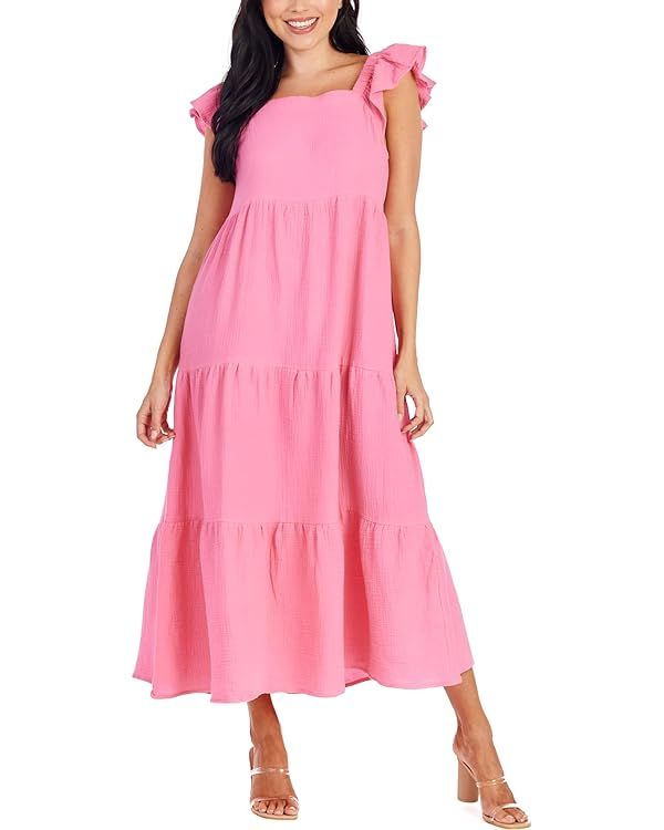 Mud Pie Women's Martha Maxi Dress Pink | Amazon (US)