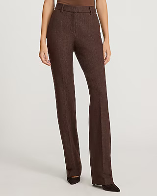 Editor Heathered Stretch Twill Mid Rise Bootcut Pant | Express