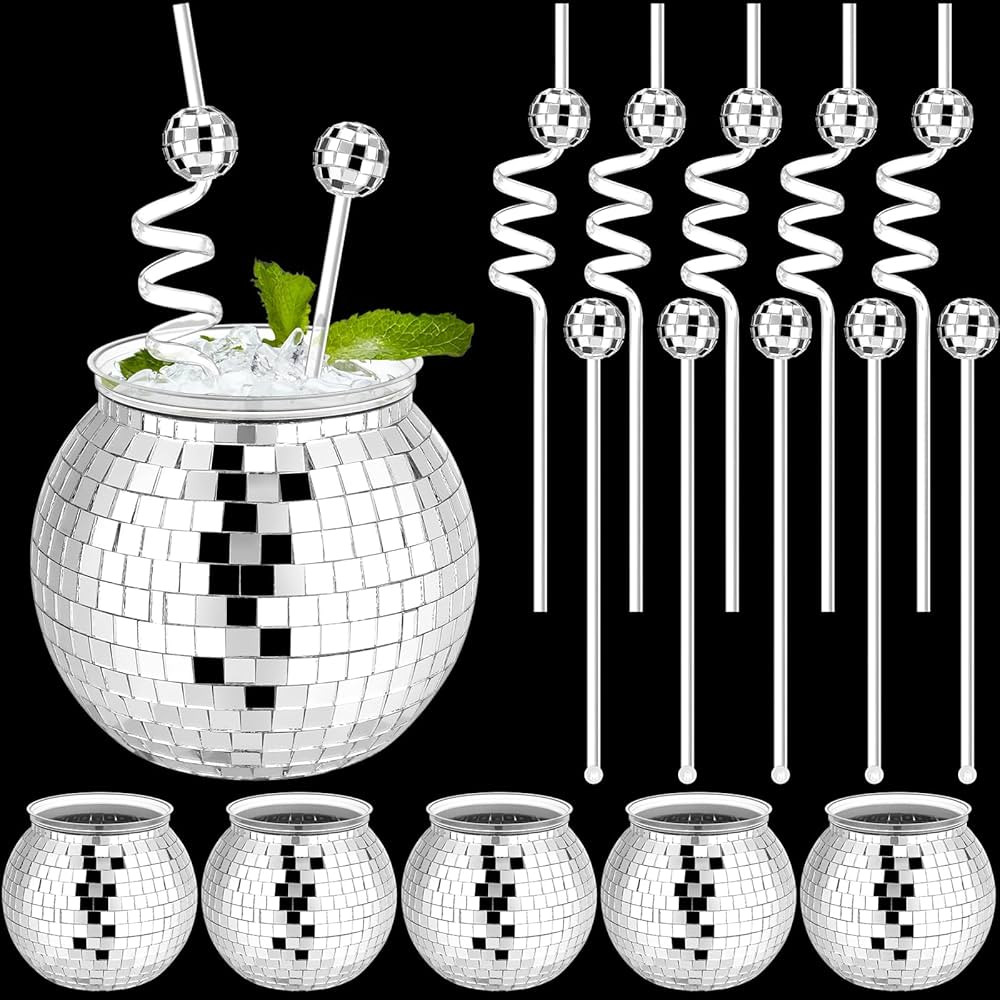 Amazon.com: Yaomiao 6 Sets 70s 80s 90s Disco Party Supplies Set 20 oz Disco Ball Tumbler Disco Cu... | Amazon (US)