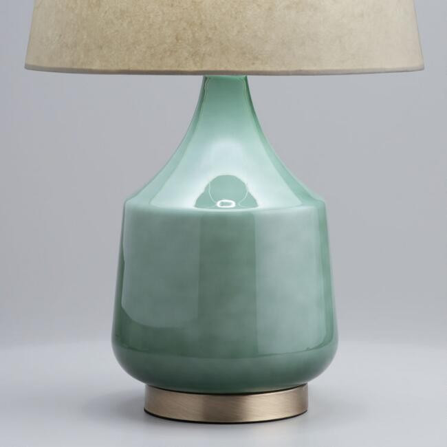 Jade Green Ombre Glass Table Lamp Base | World Market