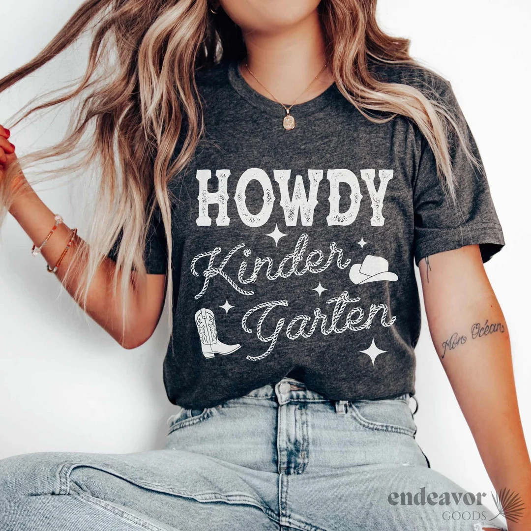Howdy Kindergarten Teacher Shirt Kindergarten Teacher Tee Matching Teacher Team Shirts Kindergart... | Etsy (US)