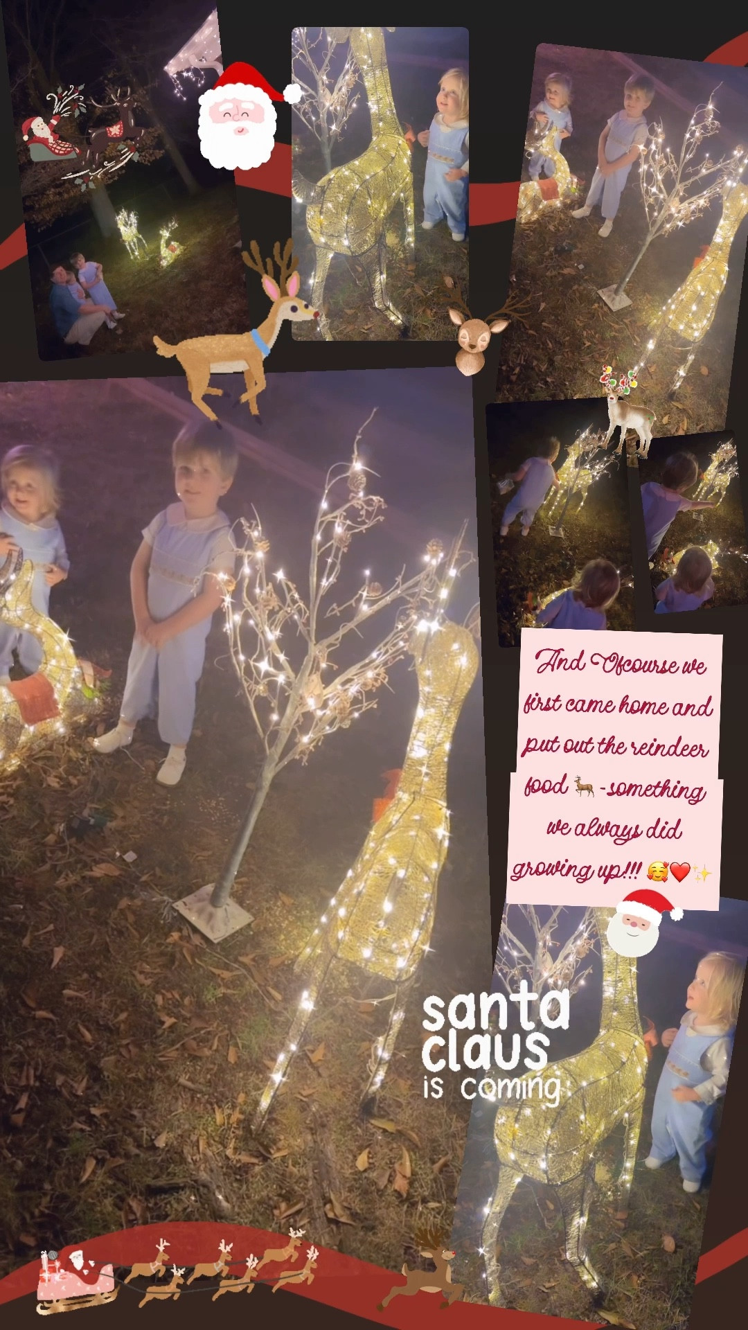 And Ofcourse we first came home and put out the reindeer food 🦌 - something we always did growing up!!! 🥰❤️✨