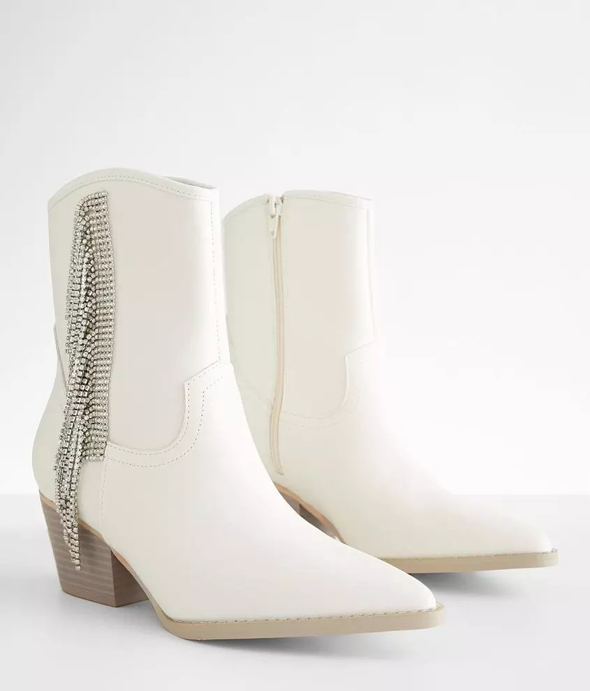 Rhinestone Fringe Western Ankle Boot | Buckle
