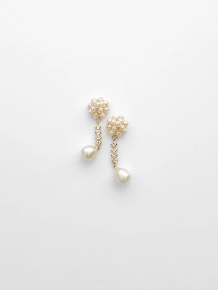 Pearl Cluster + Glitzy Pearl Drop | Vivian Drew