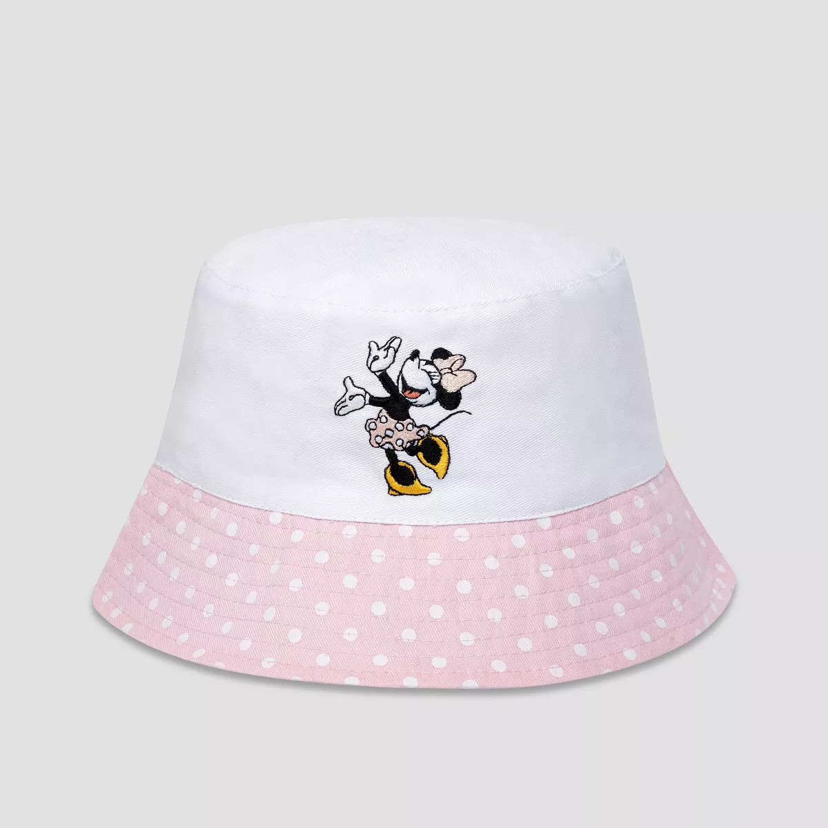 Toddler Girls' Minnie Bucket Hat: Cotton Canvas, Pull-On, Movie Logo, Unlined, Spot Clean, One Si... | Target