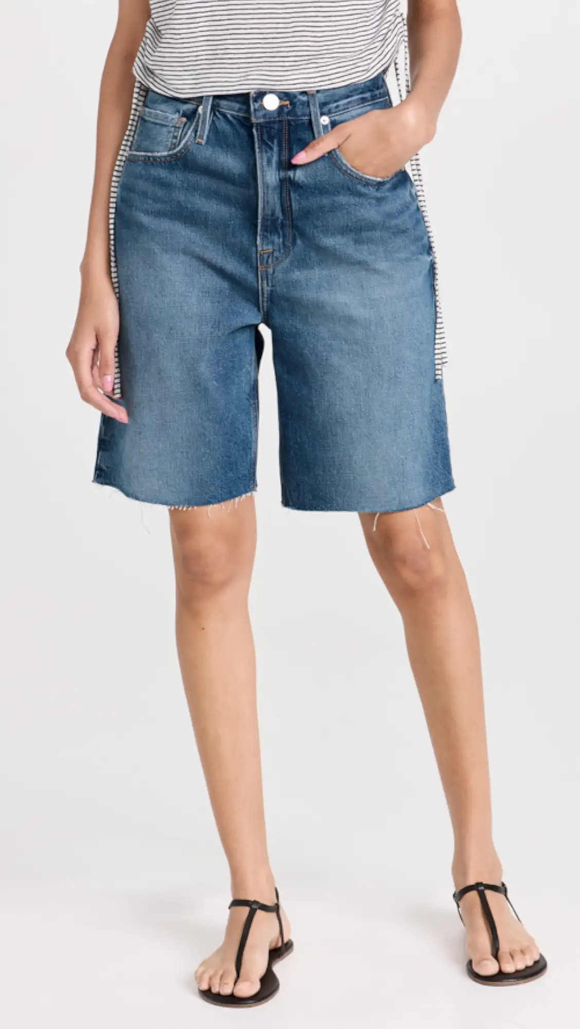 High Rise Bermuda Shorts Raw After | Shopbop