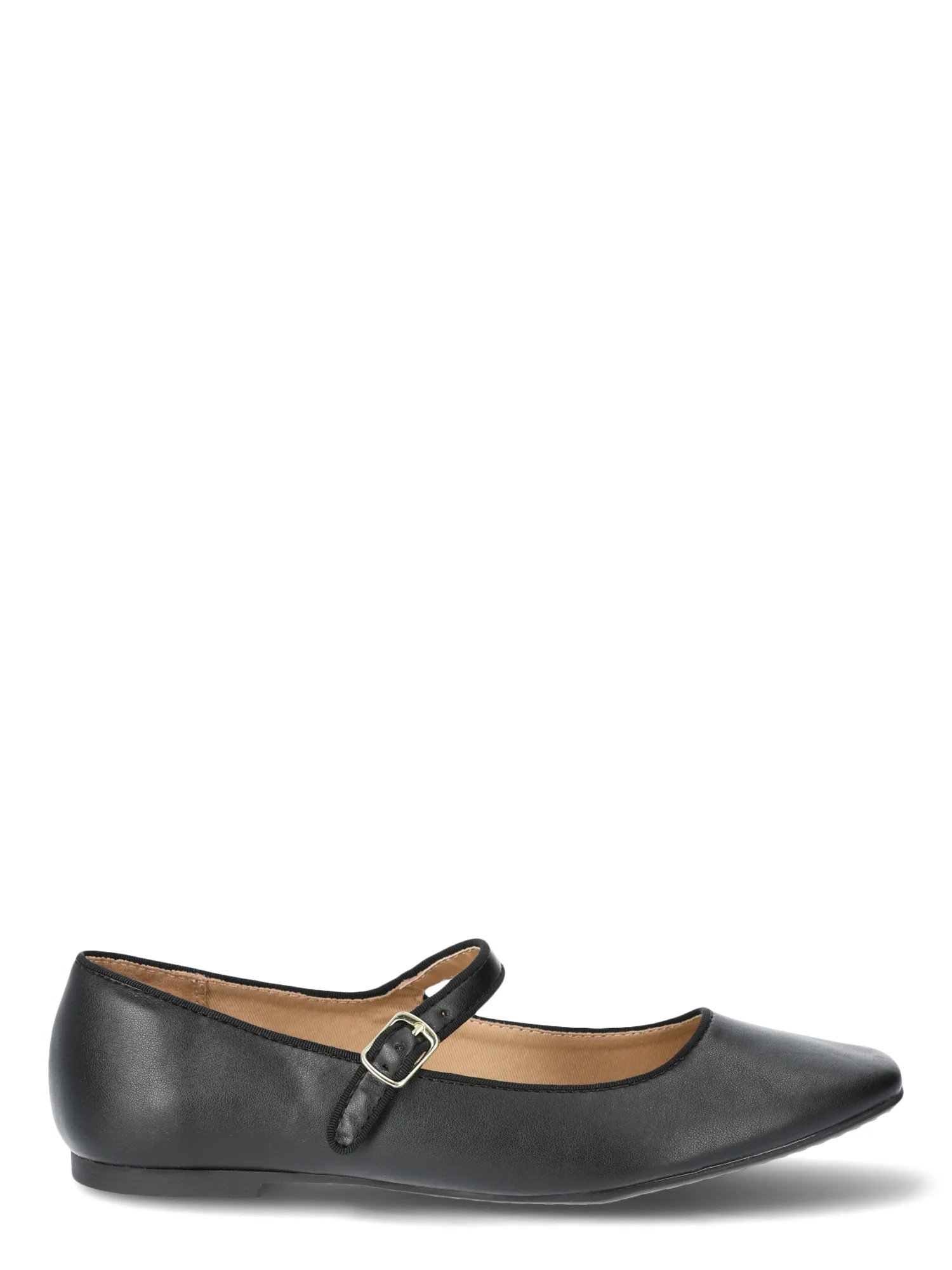 Time and Tru Women's Faux Leather Mary Jane Flats, Sizes 6-11 | Walmart (US)