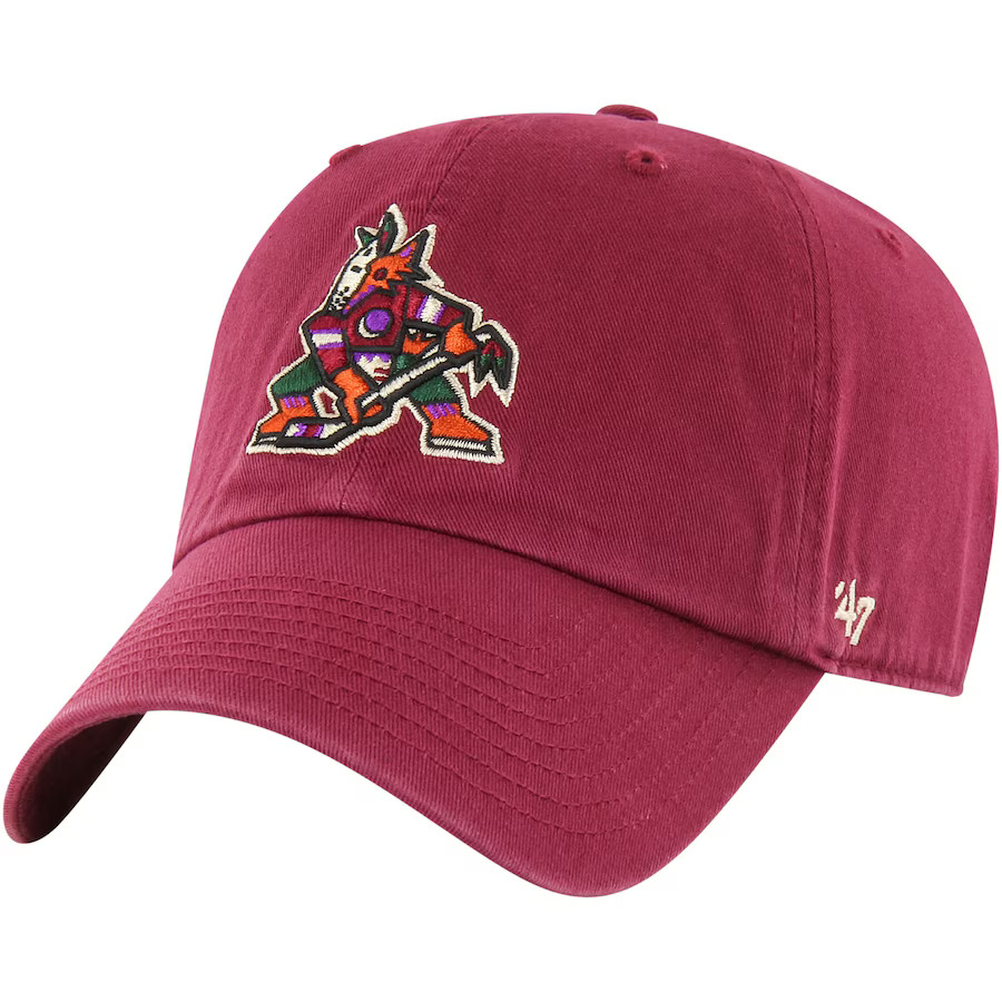 Arizona Coyotes '47 Core Logo Clean Up Adjustable Hat - Garnet | Lids