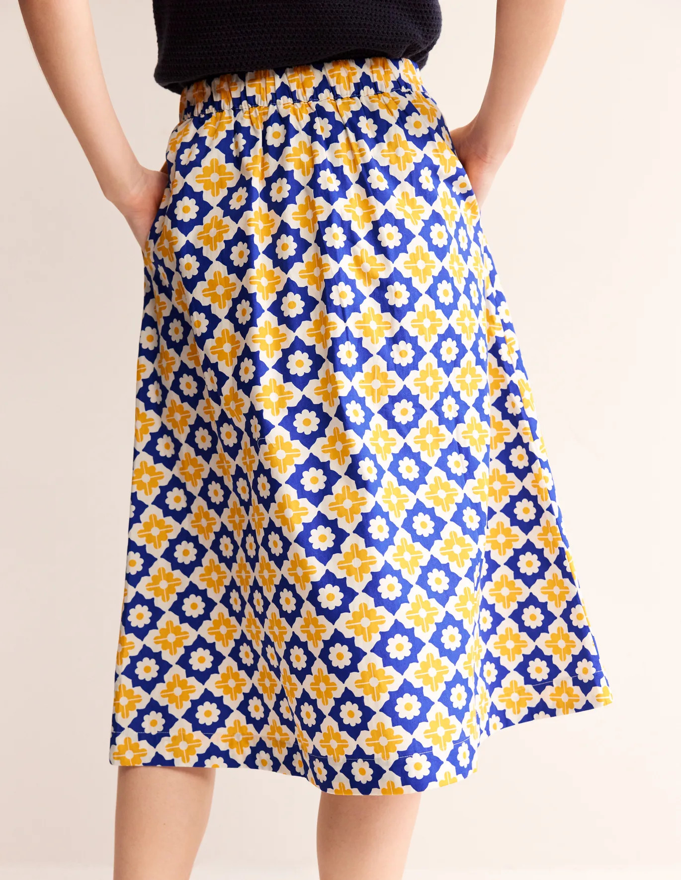 Hattie Poplin Midi Skirt | Boden (US)
