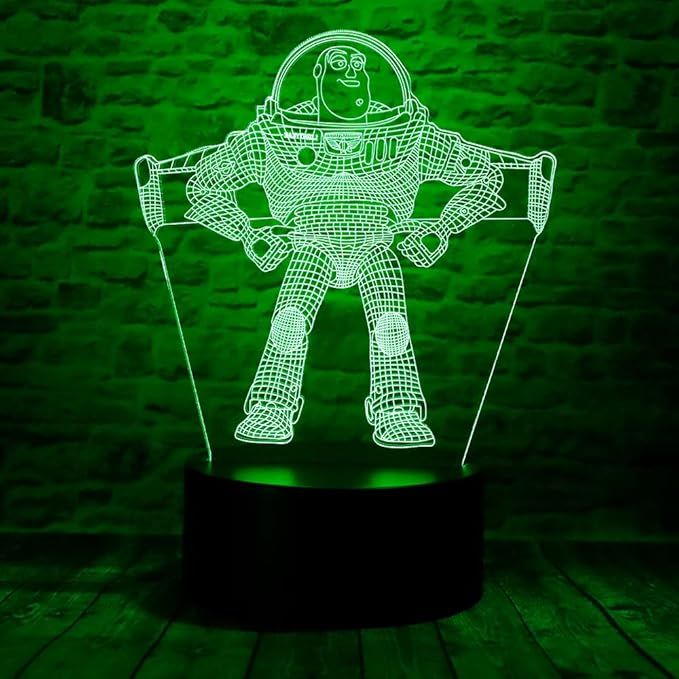 Story Ultimate Buzz Lightyear Spaceman Anime Character 3D LED Bedroom Decor Sleep Table Lamp with... | Amazon (US)