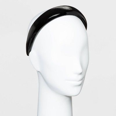 Puffy Plastic Headband with Solid Faux Leather Cover - Wild Fable™ Black | Target