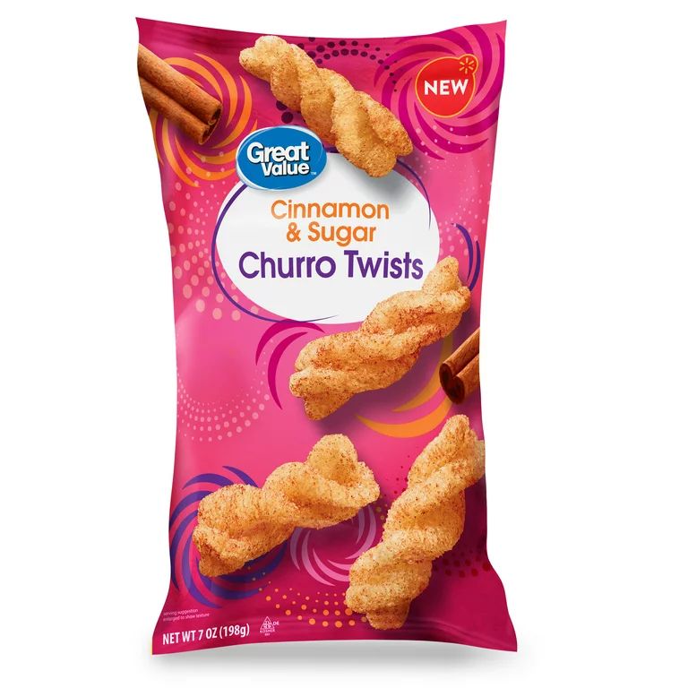 Great Value Cinnamon and Sugar Churro Twists, 7 oz | Walmart (US)