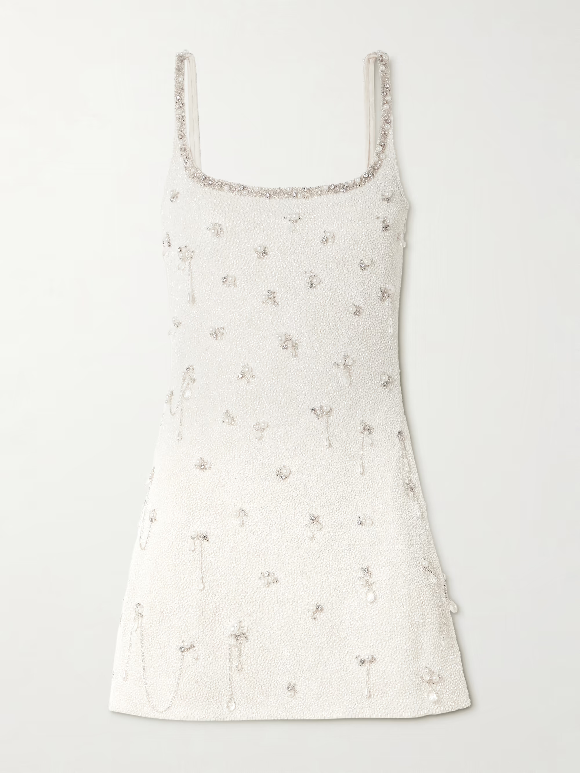 Droplet embellished beaded stretch-tulle mini dress | NET-A-PORTER (US)