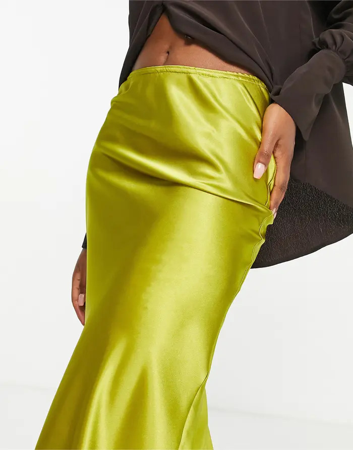 Bias Cut Satin Midi Skirt | Nordstrom