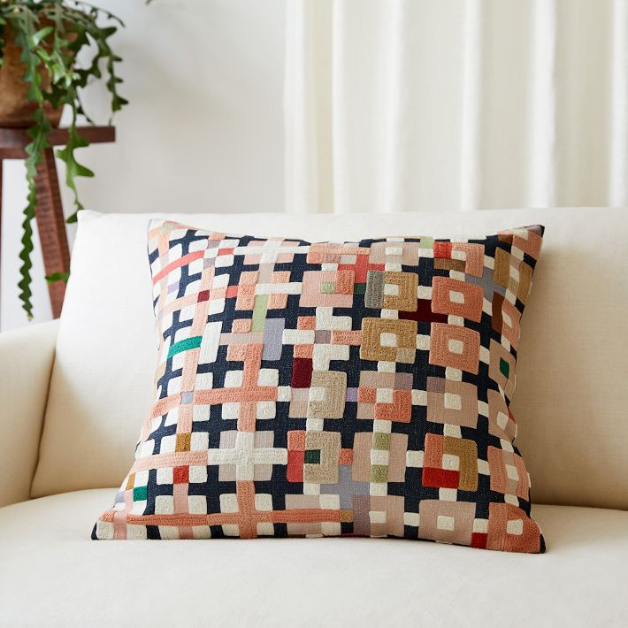 Crewel Patchwork Pillow Cover | West Elm (US)