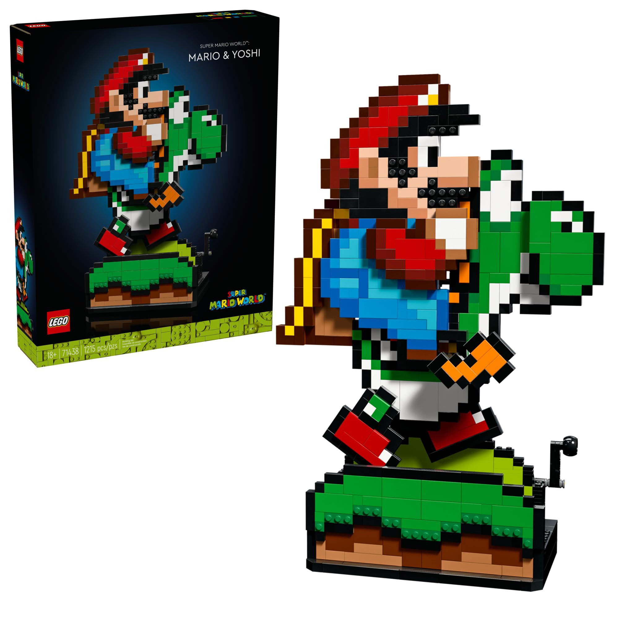 LEGO Super Mario World: Mario & Yoshi Nintendo Gift for Adult Fans, Mario Collectible Playset, Pi... | Amazon (US)