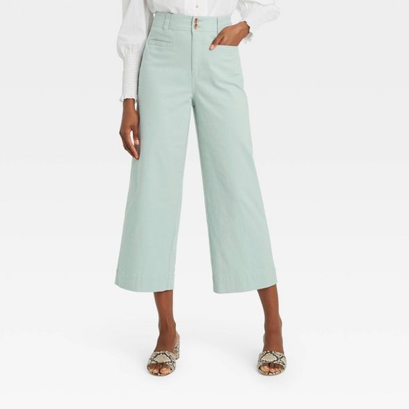 Women's Cropped Wide Leg Fashion Pants - A New Day™ | Target