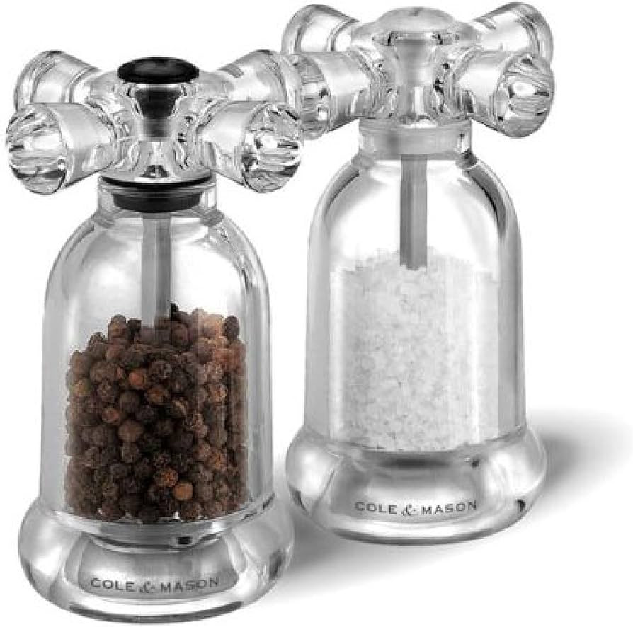 COLE & MASON Tap Salt and Pepper Grinder Set - Acrylic Mills Include Precision Mechanisms and Pre... | Amazon (US)