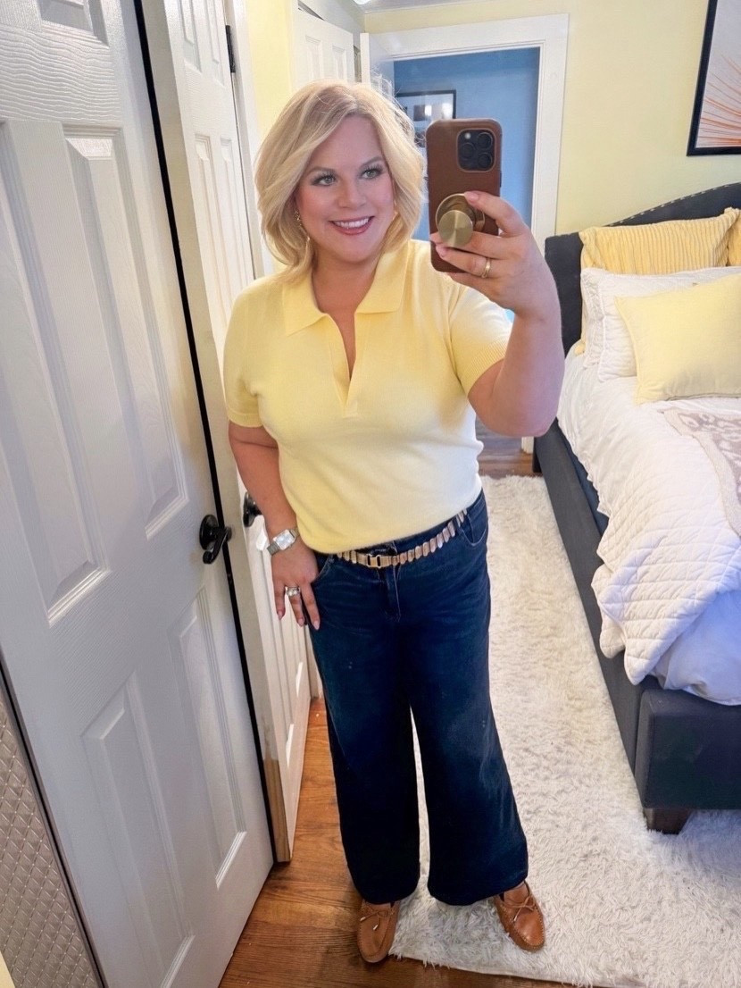 This beautiful, butter yellow polo is on sale. It's so soft, and fits true to size.
It's one that is on heavy rotation in my wardrobe.

Spring outfits 2026, vacation outfits, work outfits, pastels, tops

#LTKSeasonal #LTKOver40 #LTKSaleAlert