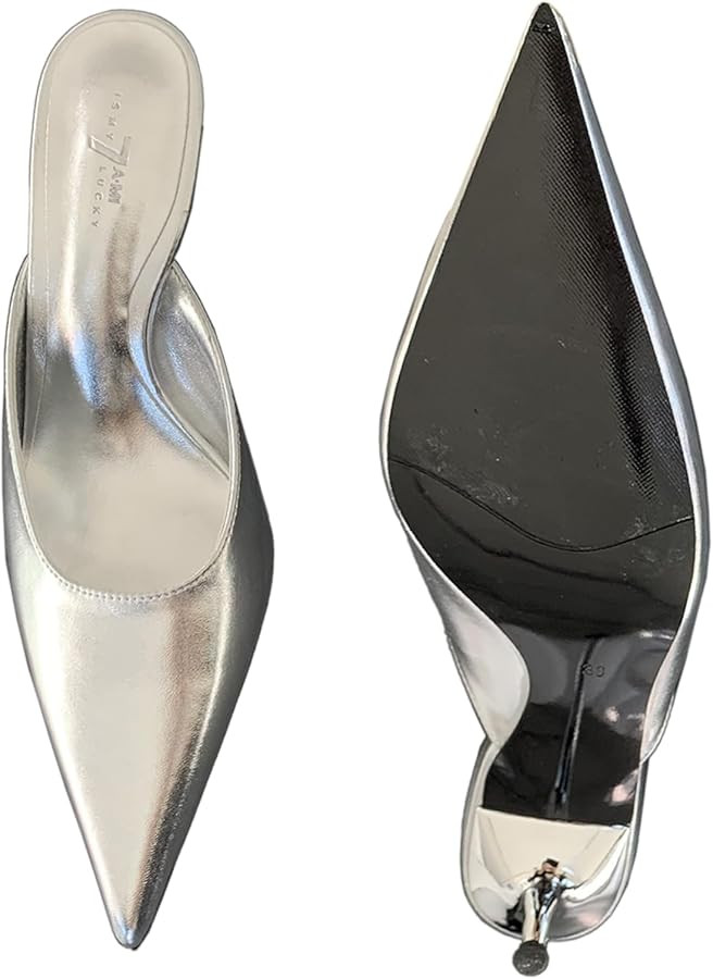 Women's Patent Leather Stiletto Pumps Pointed Closed Toe Heel Sandals Fashion Dressy Slip-on Heel... | Amazon (US)