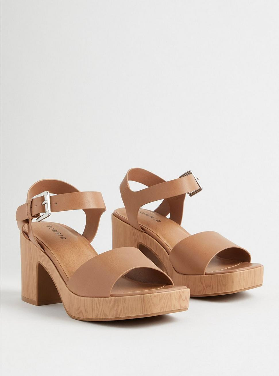 Curved Platform Heel Sandal (WW) | Torrid (US & Canada)