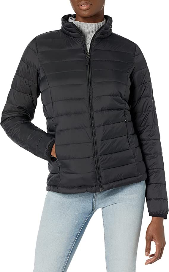Amazon.com: Amazon Essentials Women's Lightweight Long-Sleeve Water-Resistant Puffer Jacket (Avai... | Amazon (US)