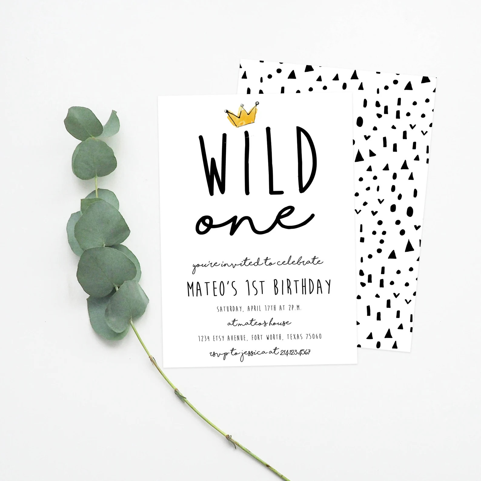 Wild One First Birthday Party Invitation DIY Invitations | Etsy | Etsy (US)