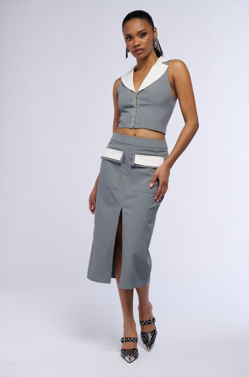 BRITNEY MIDI PENCIL SKIRT | AKIRA