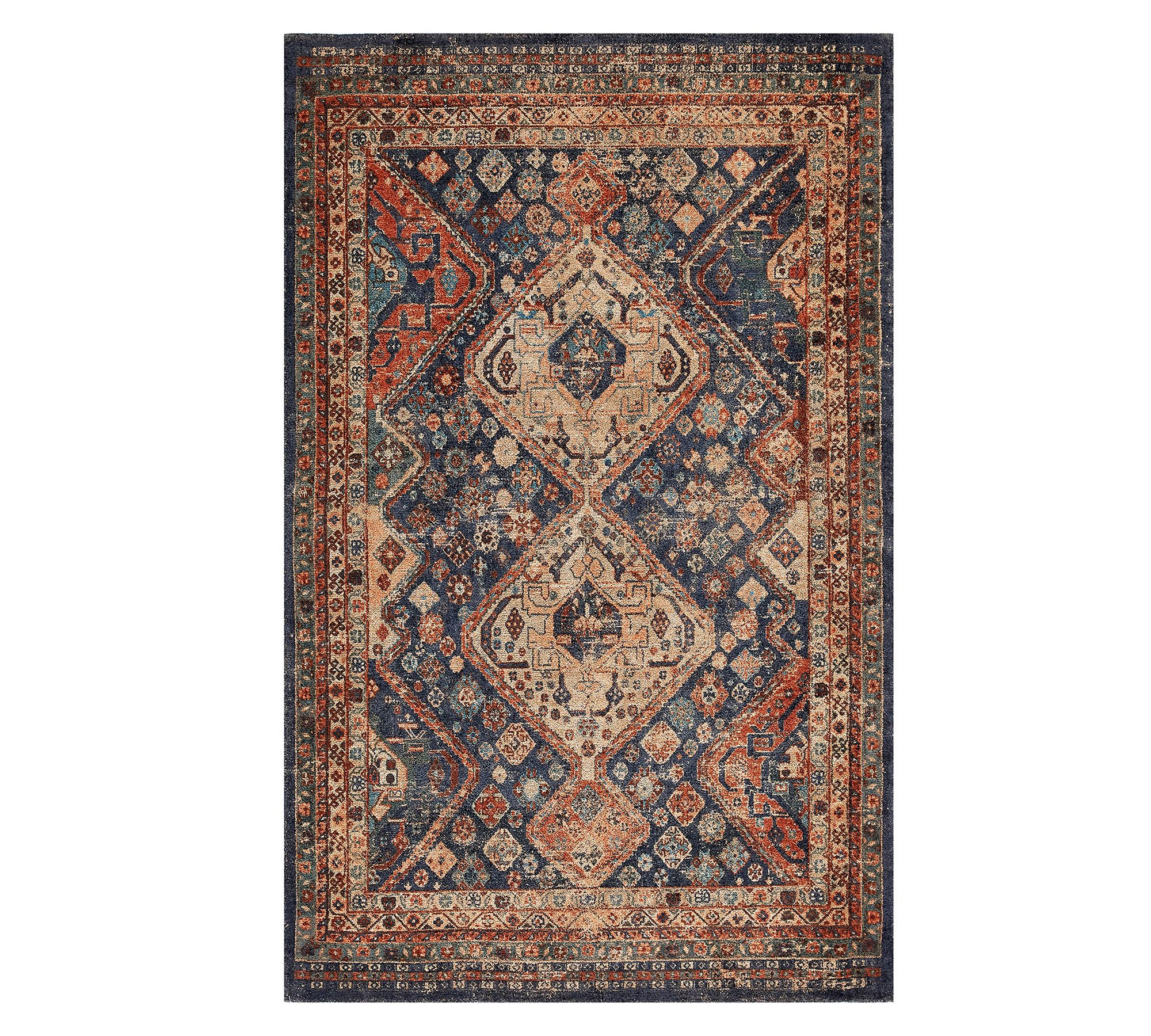Mahalia Handwoven Rug, 8x10, Blue Multi | Pottery Barn (US)