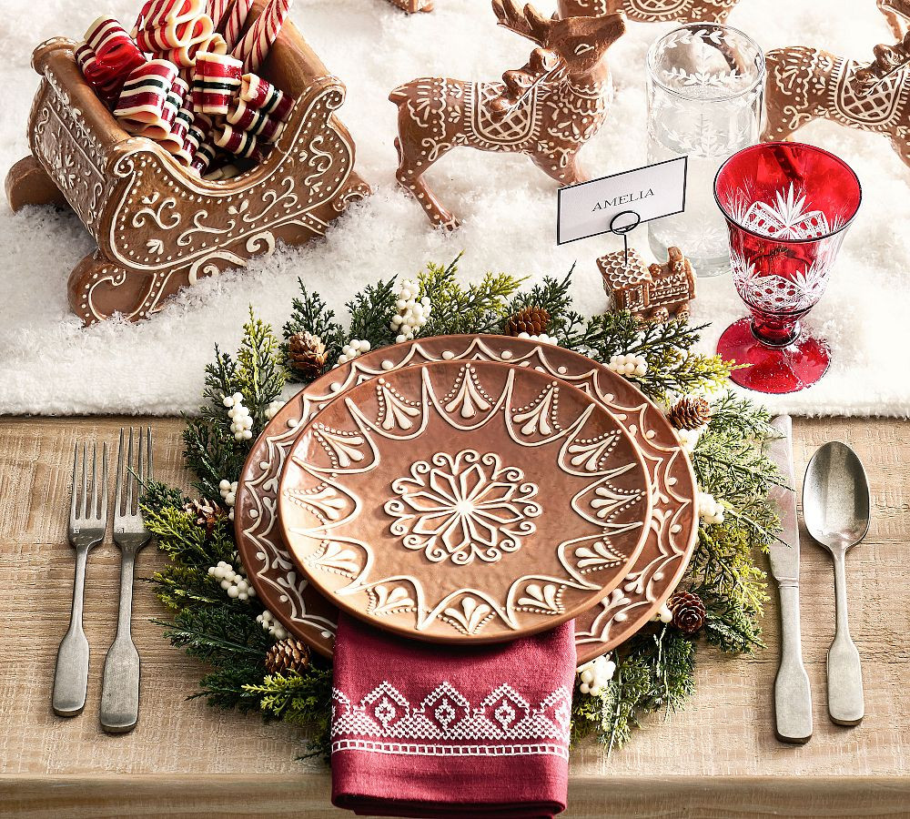 Gingerbread Stoneware Salad Plates - Set of 4 | Pottery Barn (US)