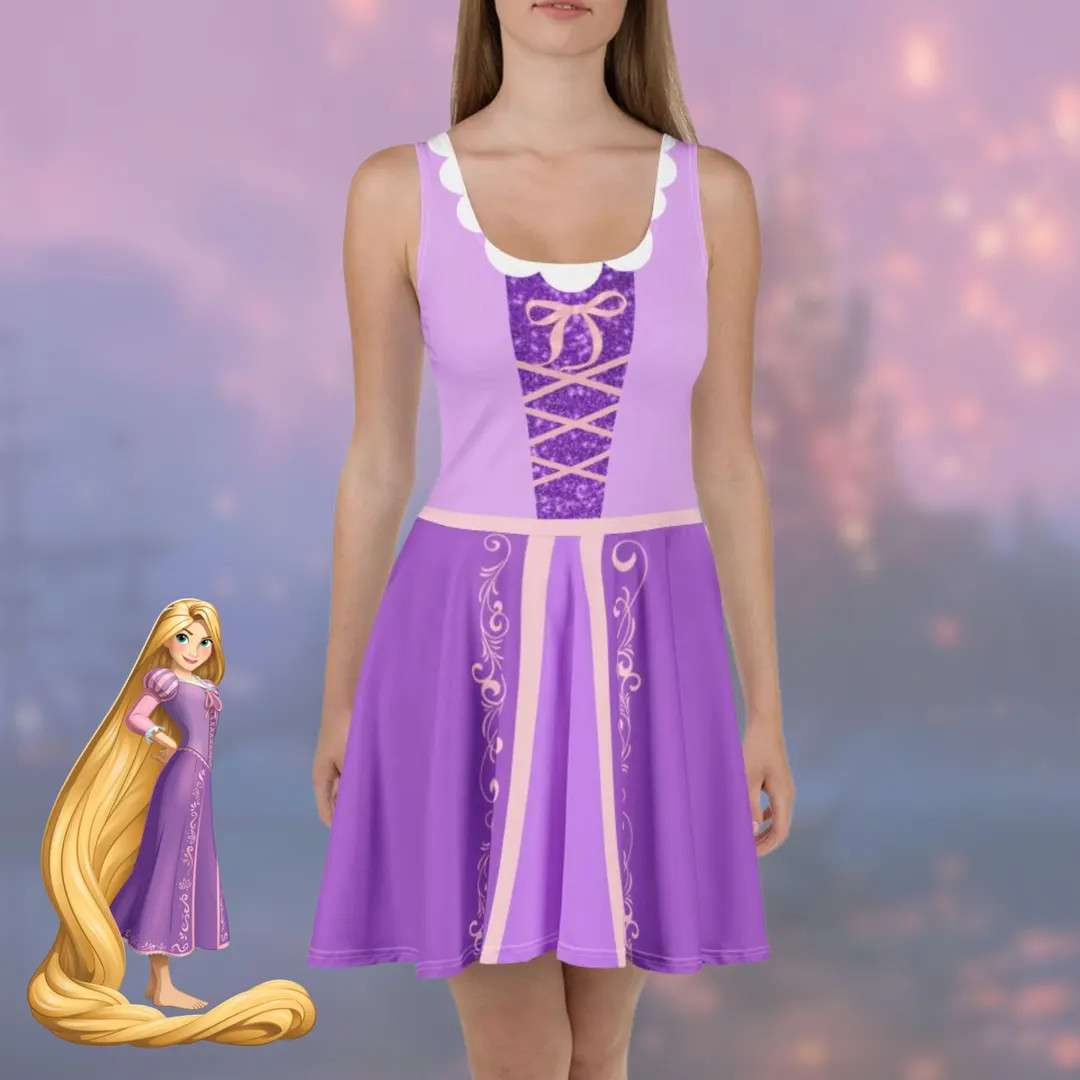 Rapunzel Tangled Dress Womens Princess Disney Costume Cosplay Run Disney Halloween - Etsy | Etsy (US)