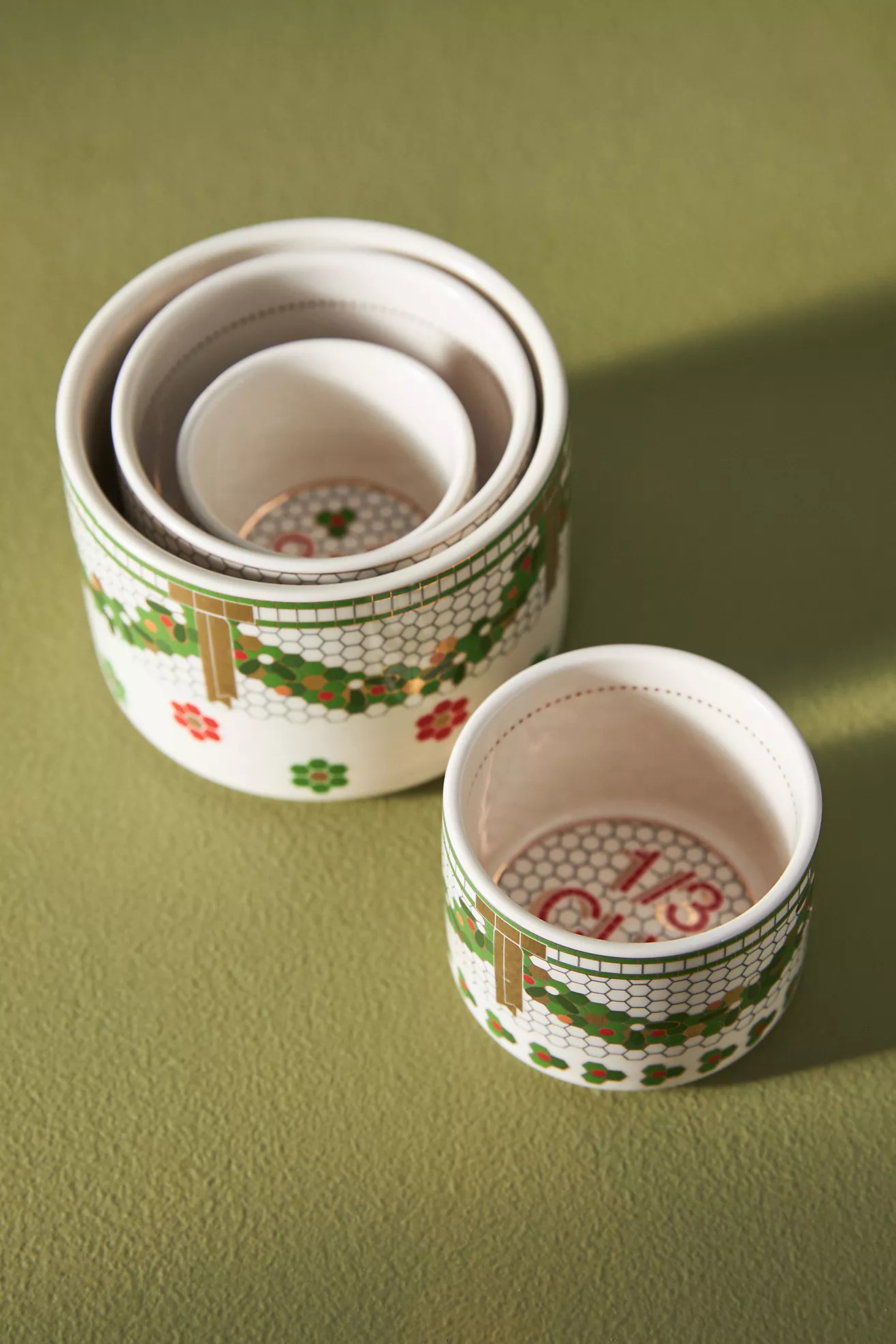 Festive Bistro Tile Measuring Cups, Set of 4 | Anthropologie (US)