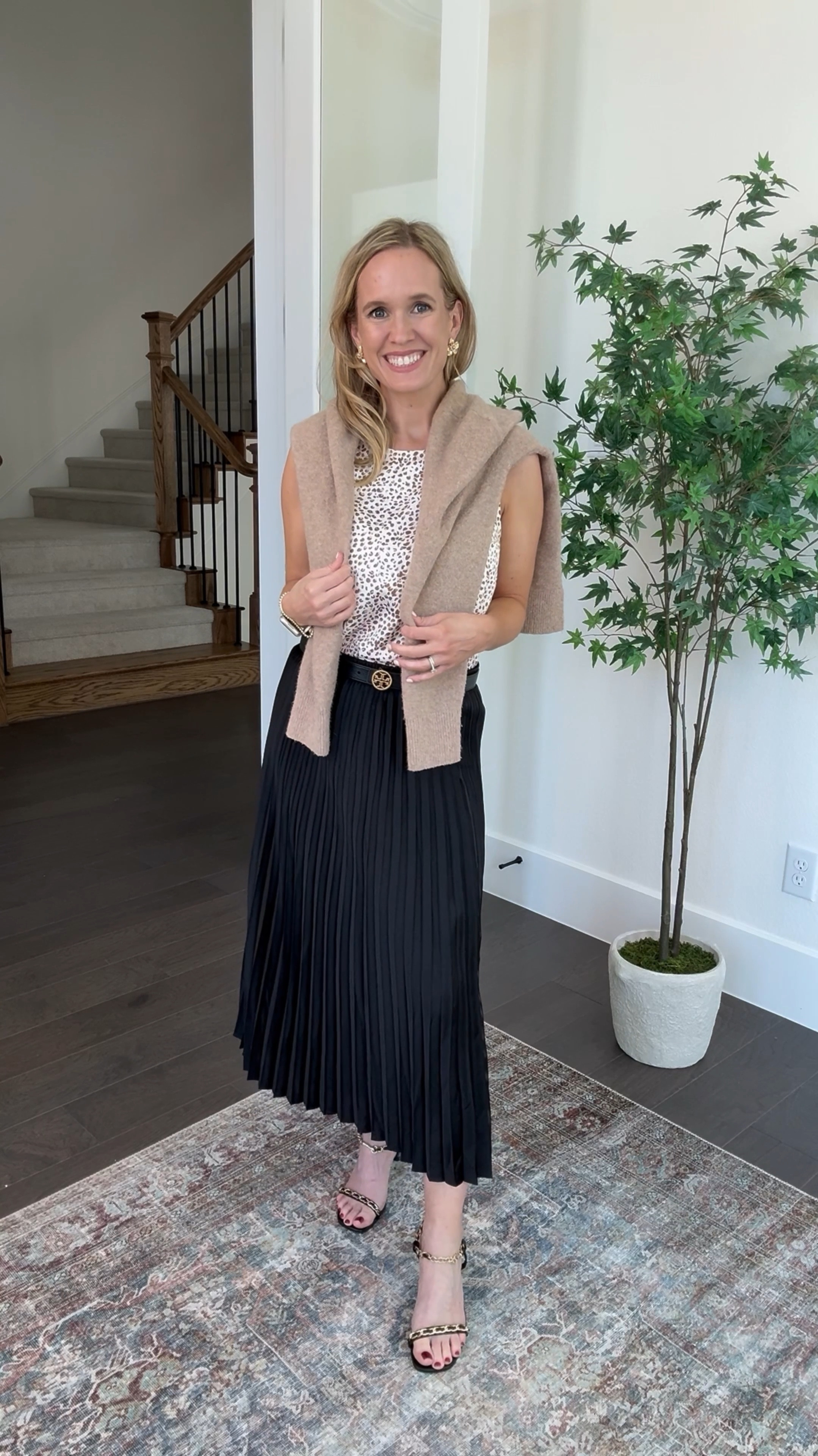 Several ways to style a black pleated midi skirt. Skirt runs a little bit big.


#LTKFallSale #LTKVideo #LTKSaleAlert