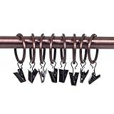 Lavish Home Curtain Rod Ring Clips,1.25-Inch, Copper, Set of 8 | Amazon (US)
