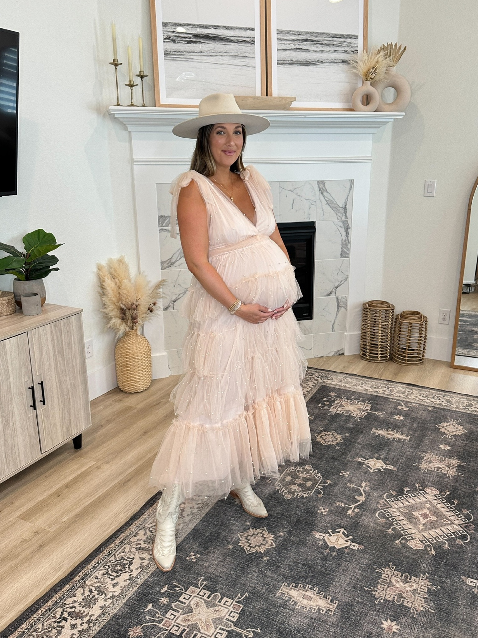 Baby shower dress from morning lavender! 

Baby shower, maternity, wedding guest, dress 