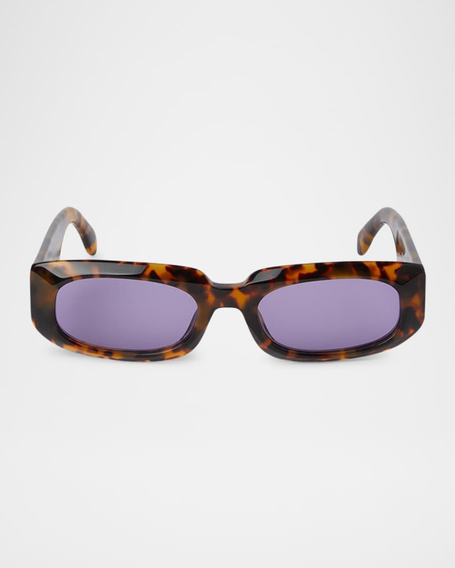 Palm Angels Noah Oval Acetate Sunglasses | Neiman Marcus