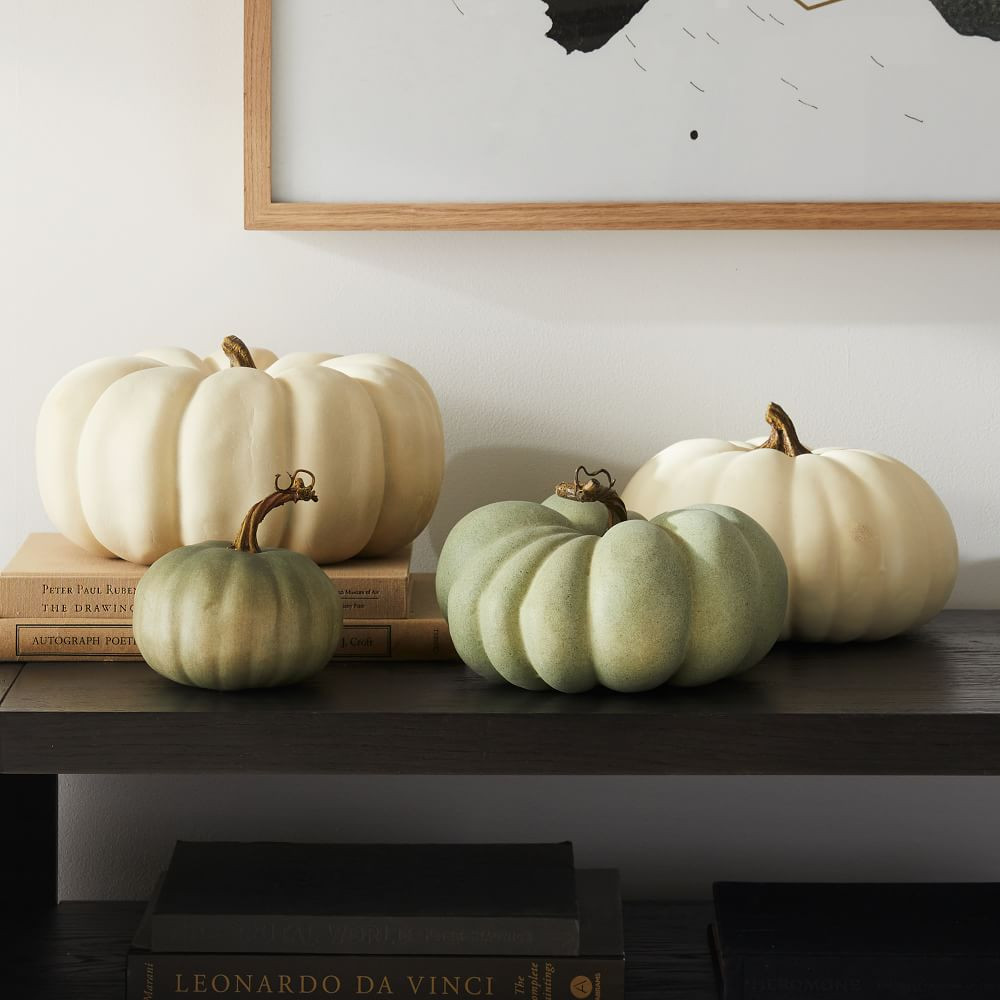 Decorative Pumpkin, Sage, Small | West Elm (US)