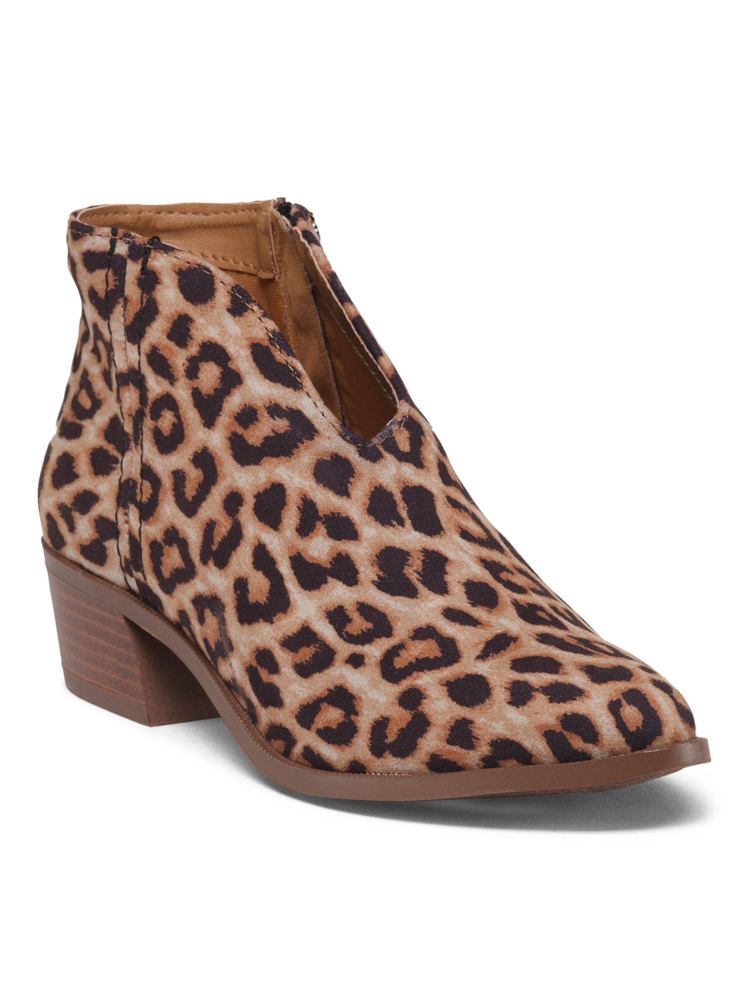 Leopard Cutout Ankle Booties | TJ Maxx