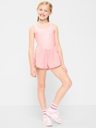 PowerChill Sleeveless Ruffle-Trim Romper for Girls | Old Navy (US)