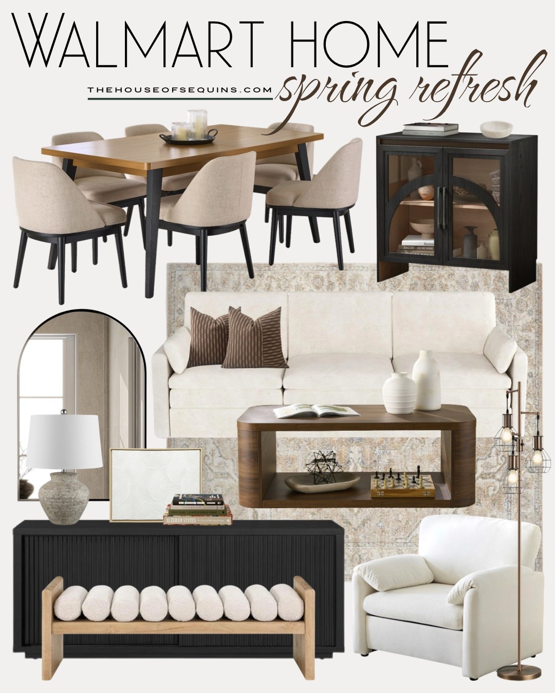 Shop Walmart Home Spring Refresh! Dining room table, living room furniture, console table, storage cabinet, accent table, accent chair, wall mirror, canvas wall art, coffee table and more! 

#LTKFindsUnder100 #LTKHome #LTKSaleAlert