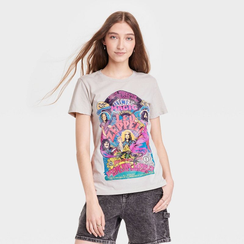 Women's Led Zeppelin Short Sleeve Graphic T-Shirt - Gray | Target