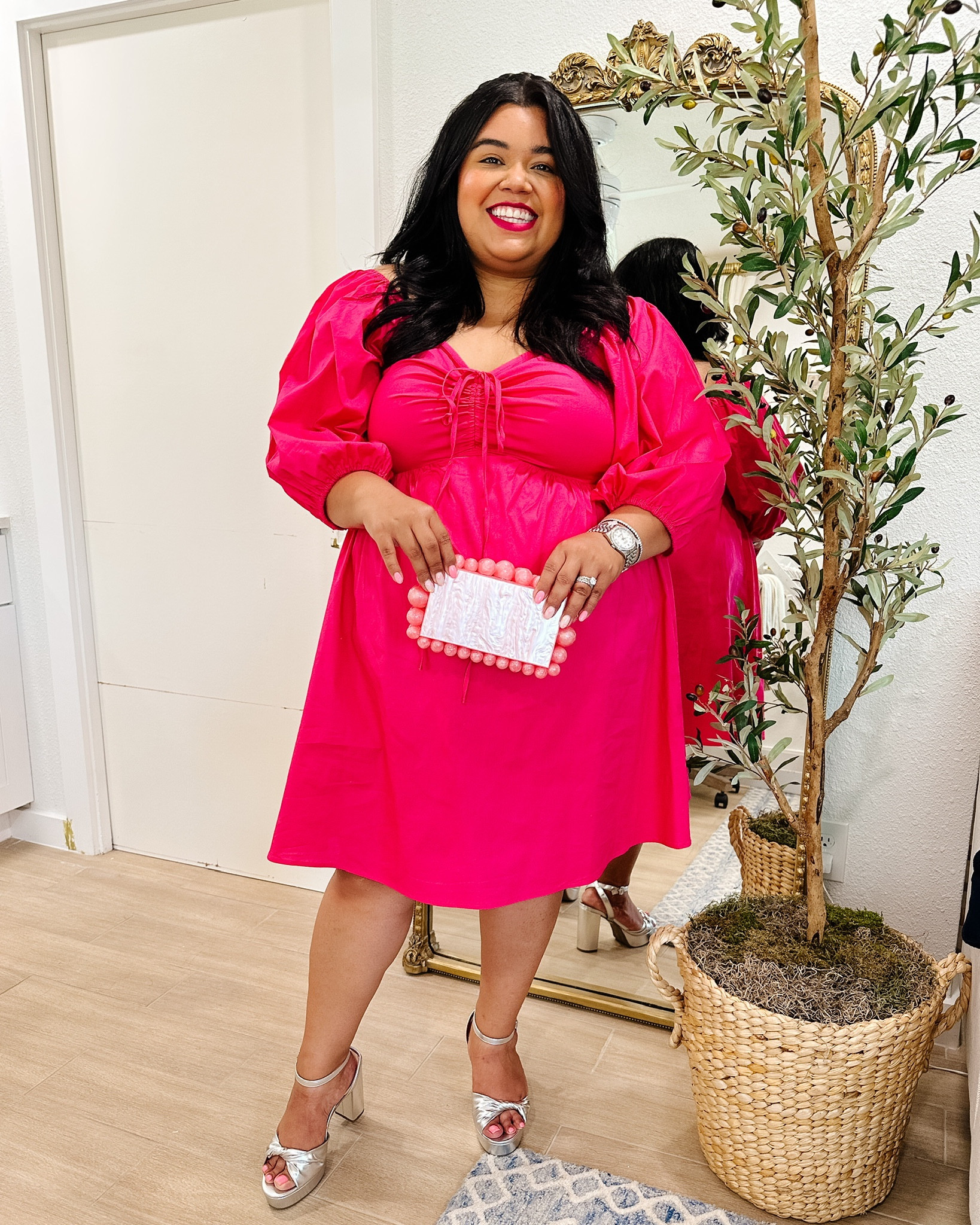 amazon pink dress plus size Pink Plus Size Dresses for Women