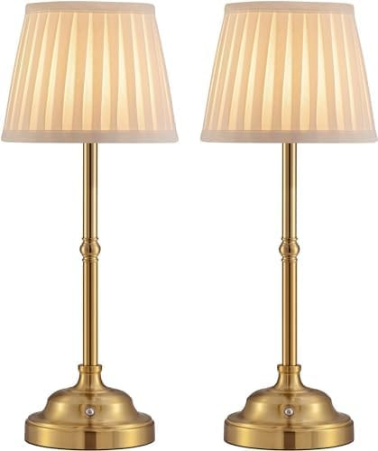 Ophouliy 2 Pack Cordless Table Lamp Rechargeable, Battery Powered Wireless Vintage Bedside Touch ... | Amazon (CA)
