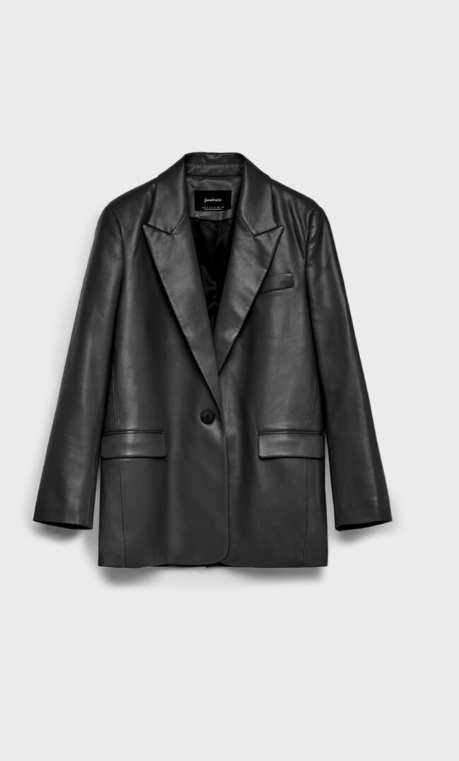 Faux leather blazer - Women's Jackets | Stradivarius United Kingdom | Stradivarius (UK)