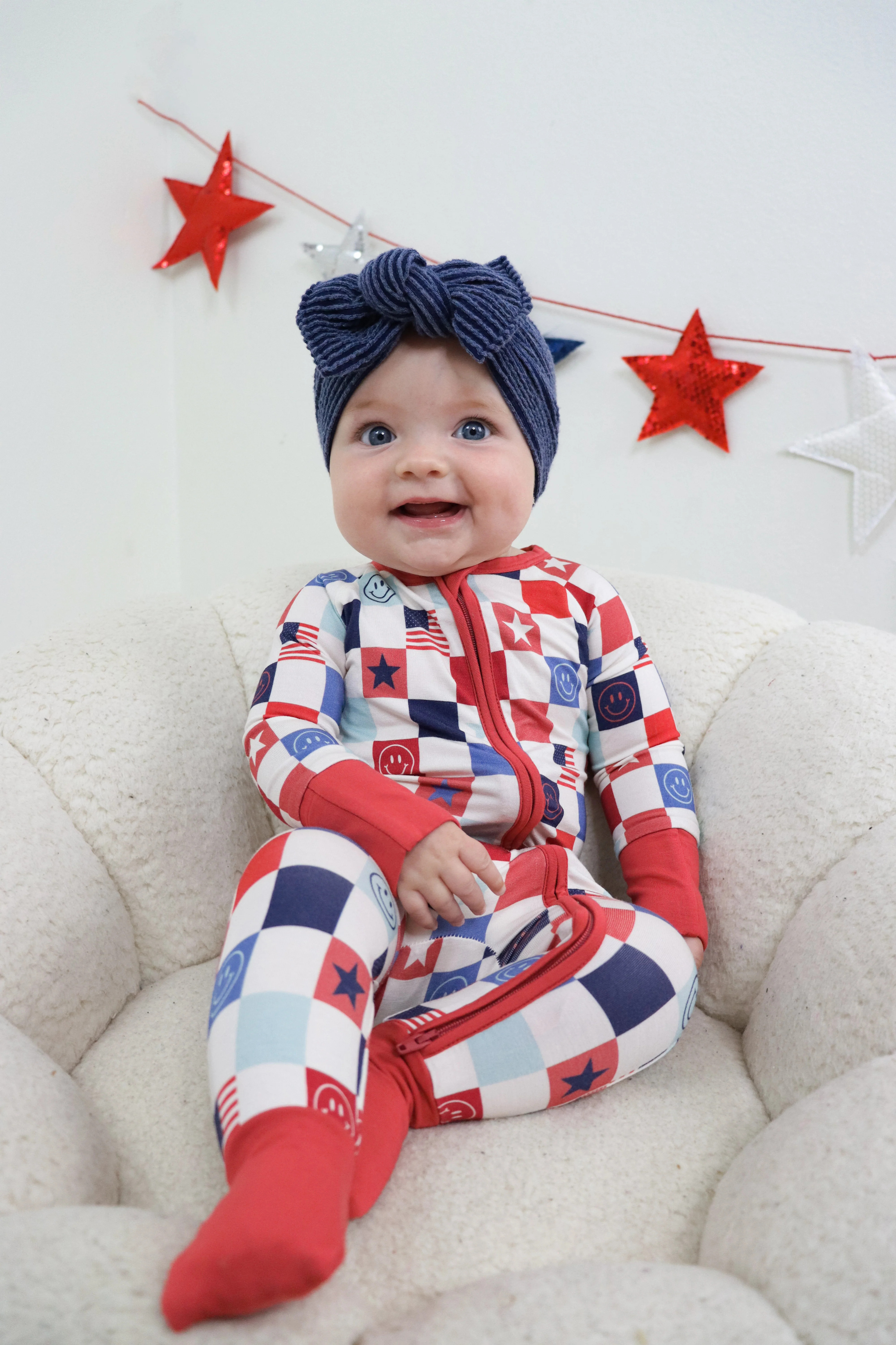 HOME OF THE FREE CHECKERS DREAM ROMPER | Dream Big Little Co.