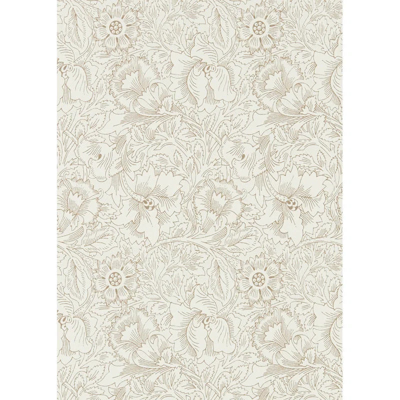 Pure Poppy Wallpaper | Wayfair North America