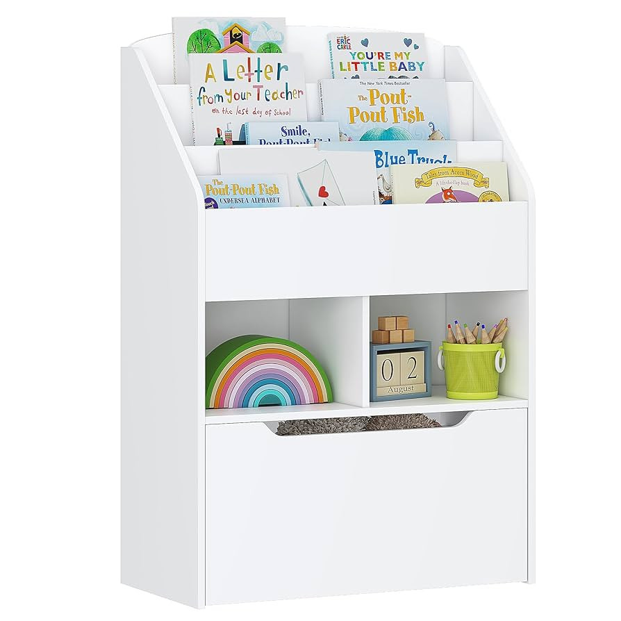 UTEX Bookshelf for Kids, Wooden Book Display, Kids Bookshelf and Toy Storage, Children Book Rack ... | Amazon (US)