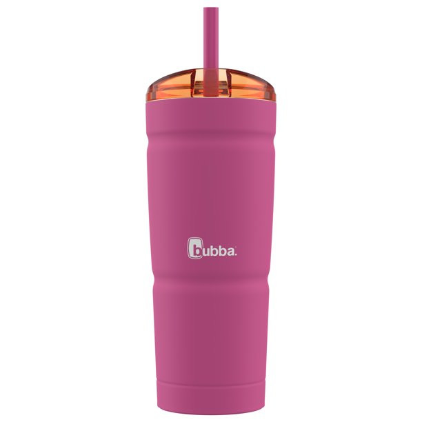 bubba Envy S Insulated Stainless Steel Tumbler with Straw Rubberized Pink Dragon Fruit, 24 fl oz. | Walmart (US)
