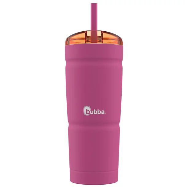 bubba Envy S Insulated Stainless Steel Tumbler with Straw Rubberized Pink Dragon Fruit, 24 fl oz. | Walmart (US)