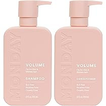 Amazon.com : MONDAY HAIRCARE Volume Shampoo + Conditioner Set (2 Pack) 12oz Each for Thin, Fine, and | Amazon (US)